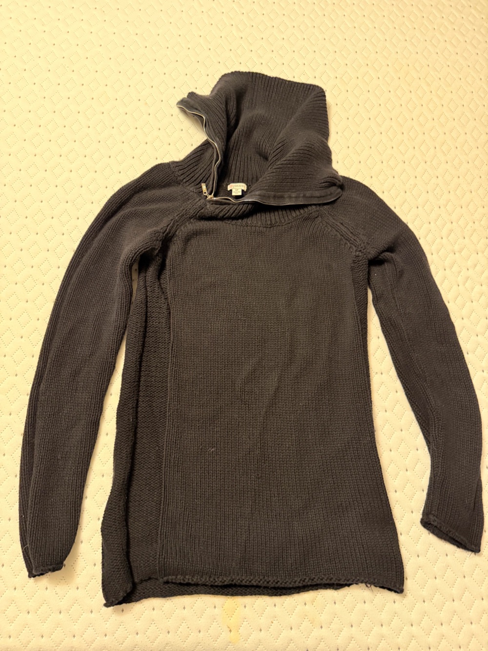 Guess Women's Zip-Neck Knit Sweater - Black